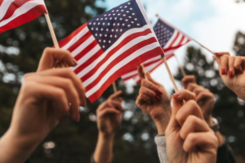 US flags